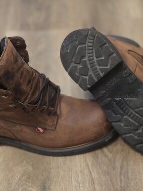 Red Wing Shoes Brown Leather Lace-Up Work Boots